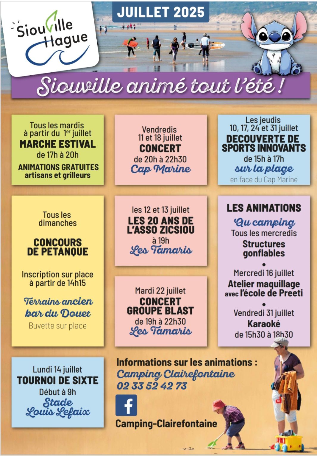 Le planning des activités estivales est sorti !