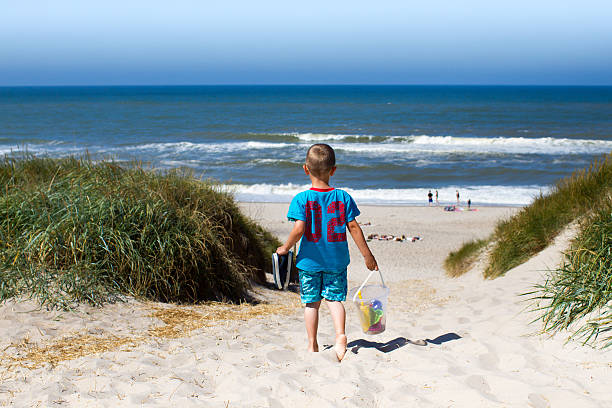 départ sur la plage